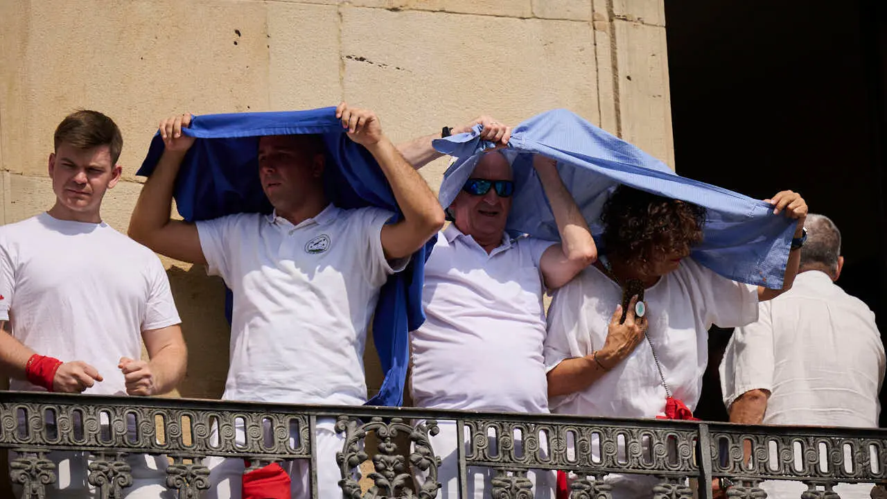 Tafalla da comienzo a sus fiestas 2026 con el Chupinazo. PABLO LASAOSA