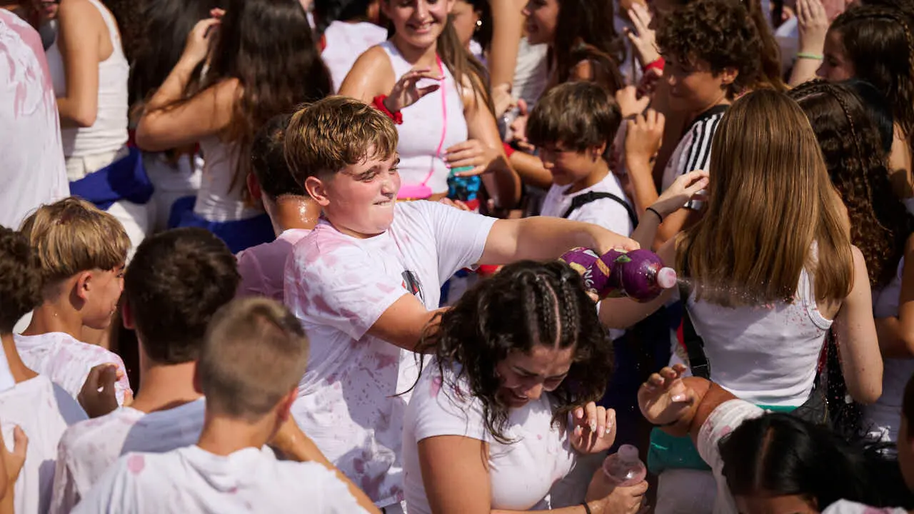 Tafalla da comienzo a sus fiestas 2026 con el Chupinazo. PABLO LASAOSA