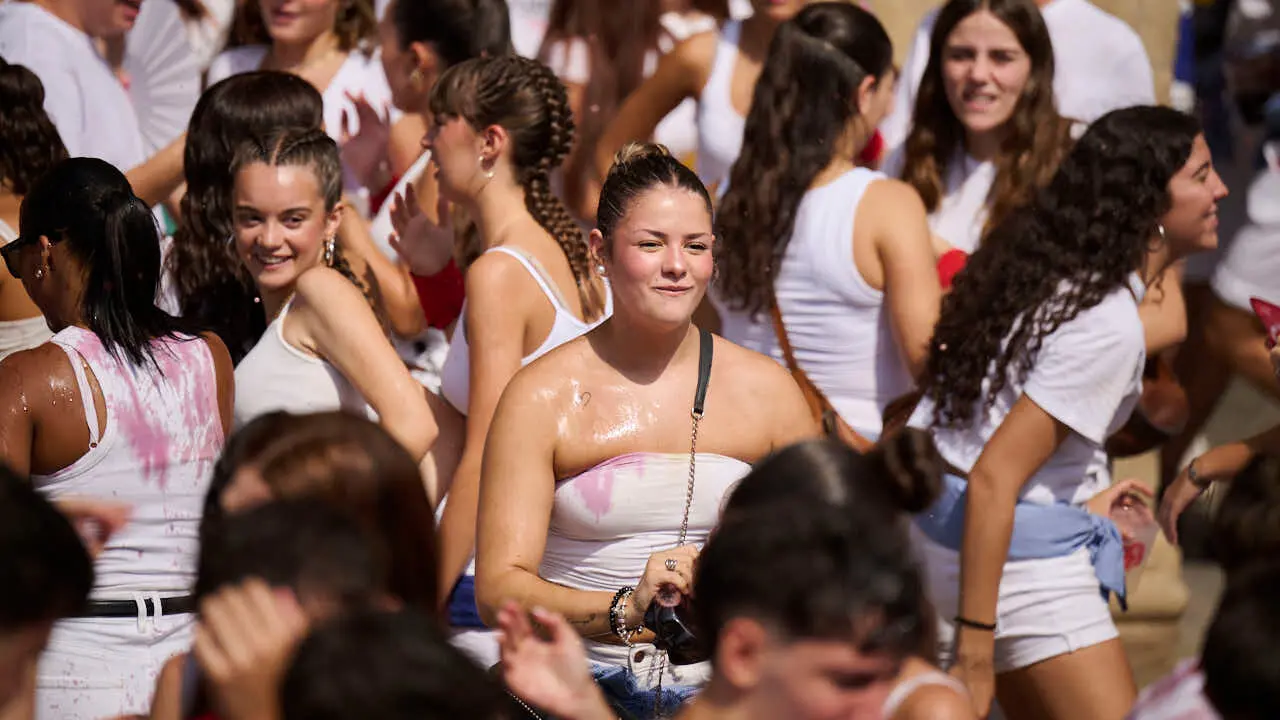 Tafalla da comienzo a sus fiestas 2026 con el Chupinazo. PABLO LASAOSA