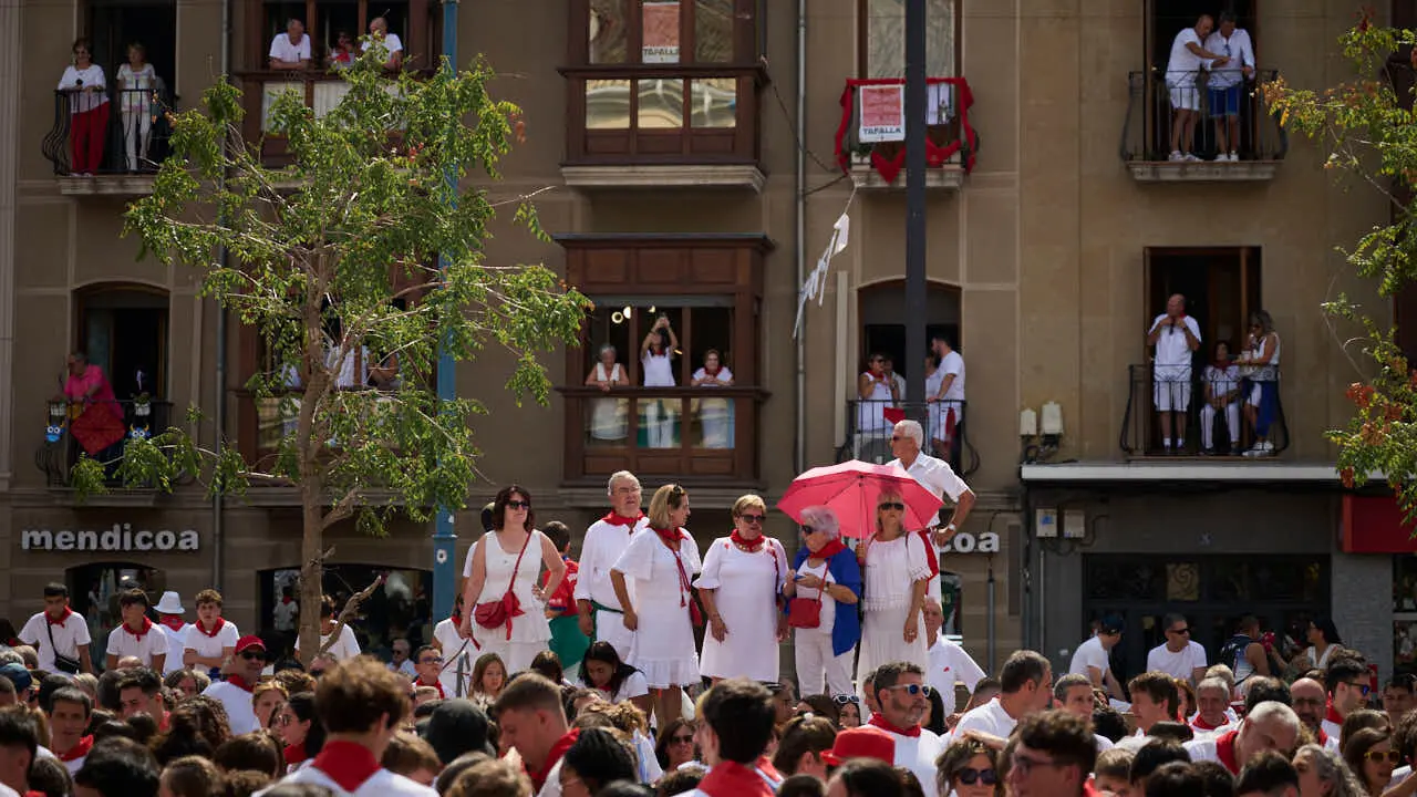 Tafalla da comienzo a sus fiestas 2026 con el Chupinazo. PABLO LASAOSA