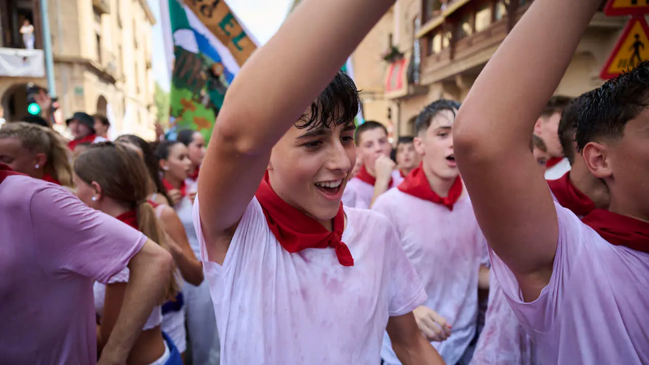 Tafalla da comienzo a sus fiestas 2026 con el Chupinazo. PABLO LASAOSA