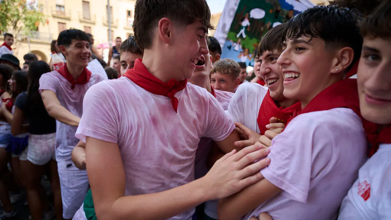 Tafalla da comienzo a sus fiestas 2026 con el Chupinazo. PABLO LASAOSA