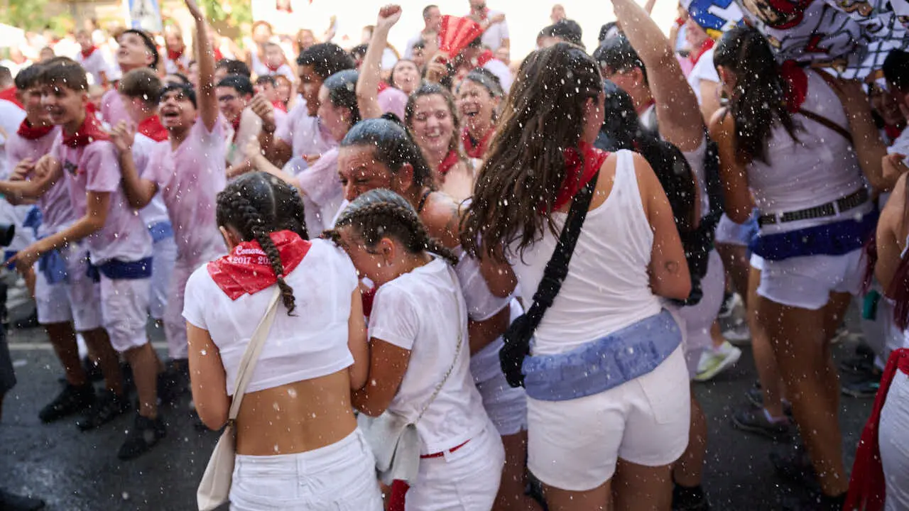 Tafalla da comienzo a sus fiestas 2026 con el Chupinazo. PABLO LASAOSA