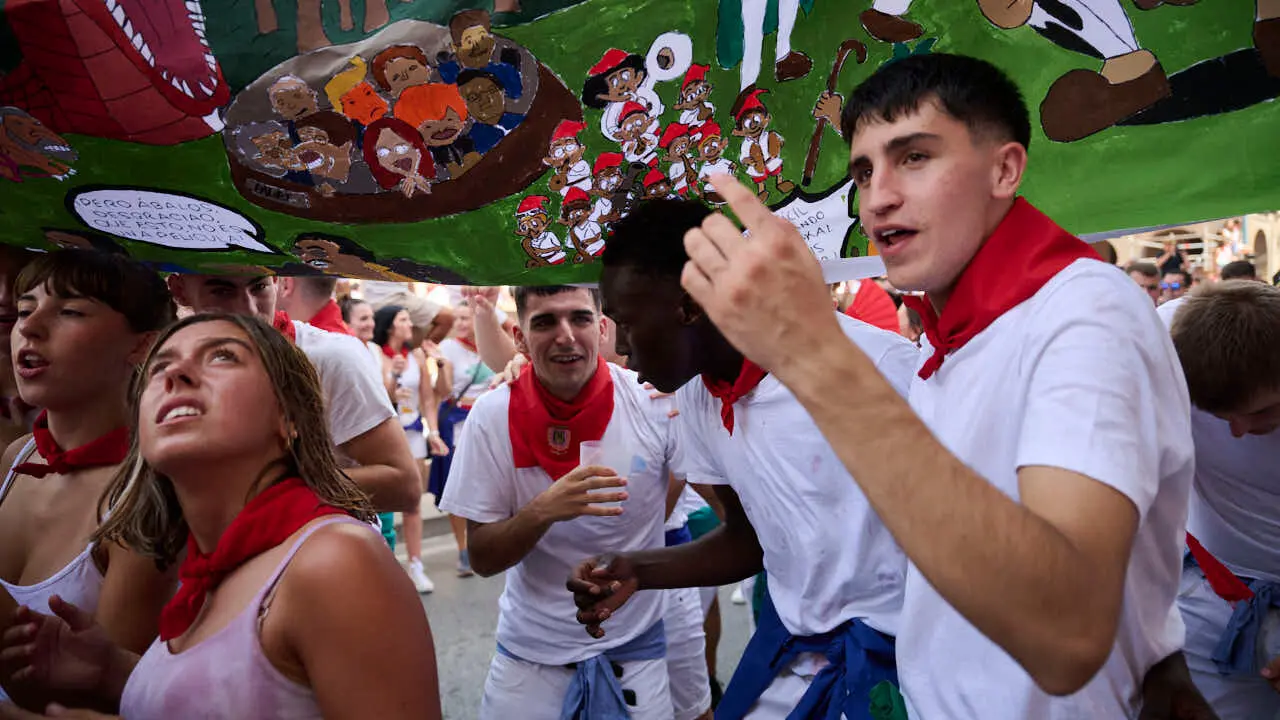Tafalla da comienzo a sus fiestas 2026 con el Chupinazo. PABLO LASAOSA