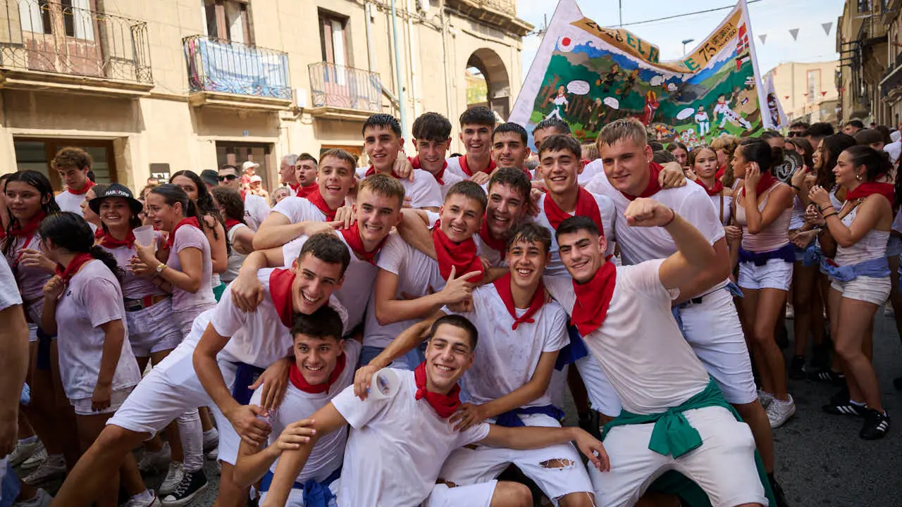 Tafalla da comienzo a sus fiestas 2026 con el Chupinazo. PABLO LASAOSA
