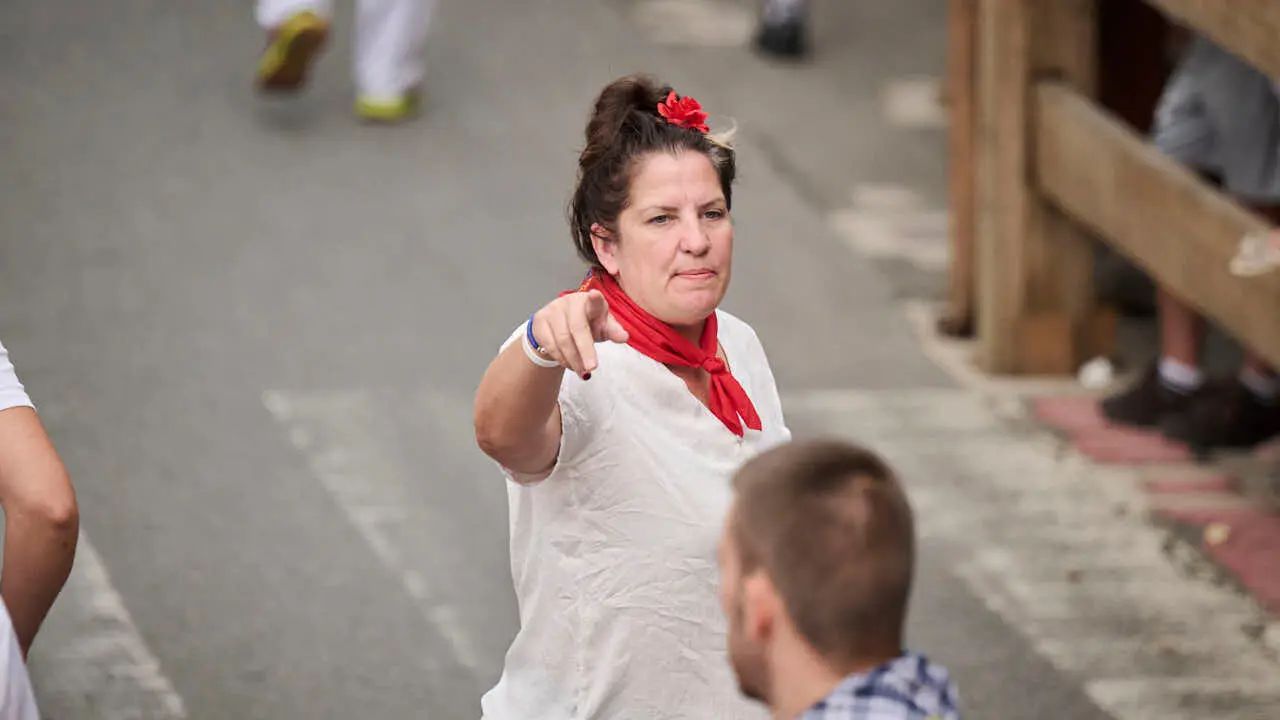 Primer encierro de las fiestas de Tafalla 2026 con toros de Valdell&aacute;n. PABLO LASAOSA