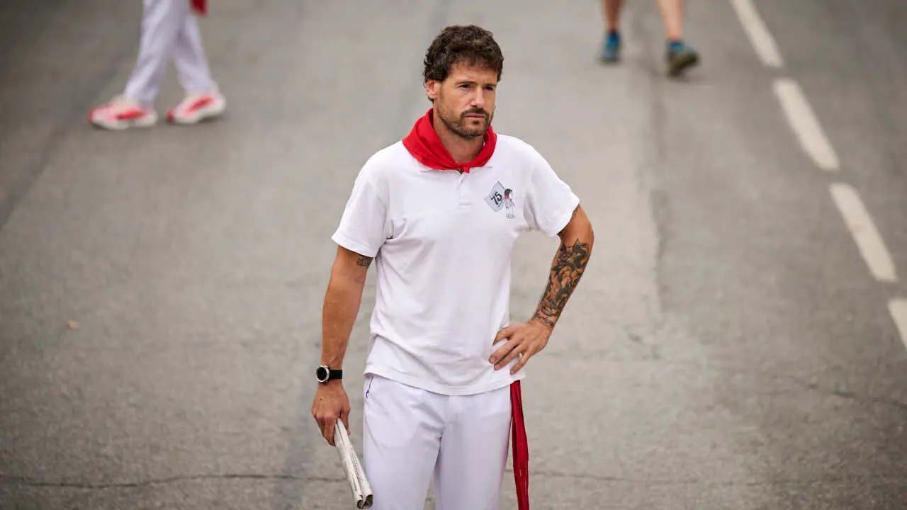 Primer encierro de las fiestas de Tafalla 2026 con toros de Valdell&aacute;n. PABLO LASAOSA