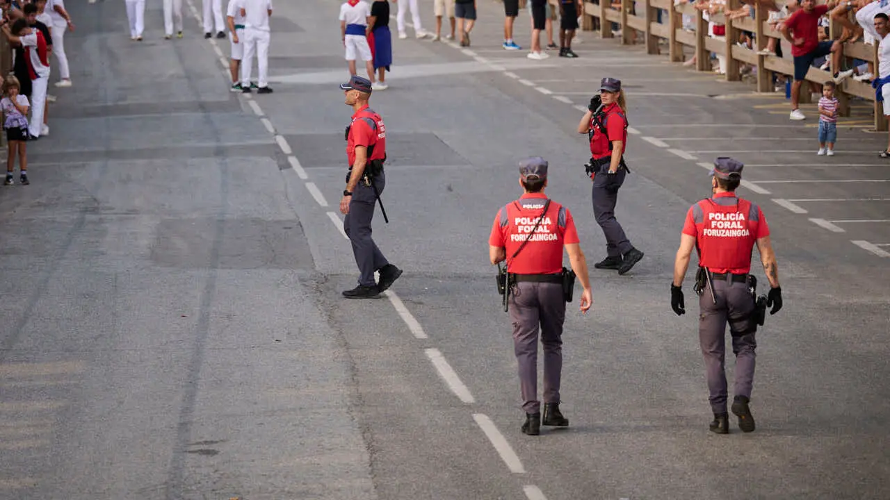 Segundo encierro de Tafalla 2026 con toros de Sobral. PABLO LASAOSA