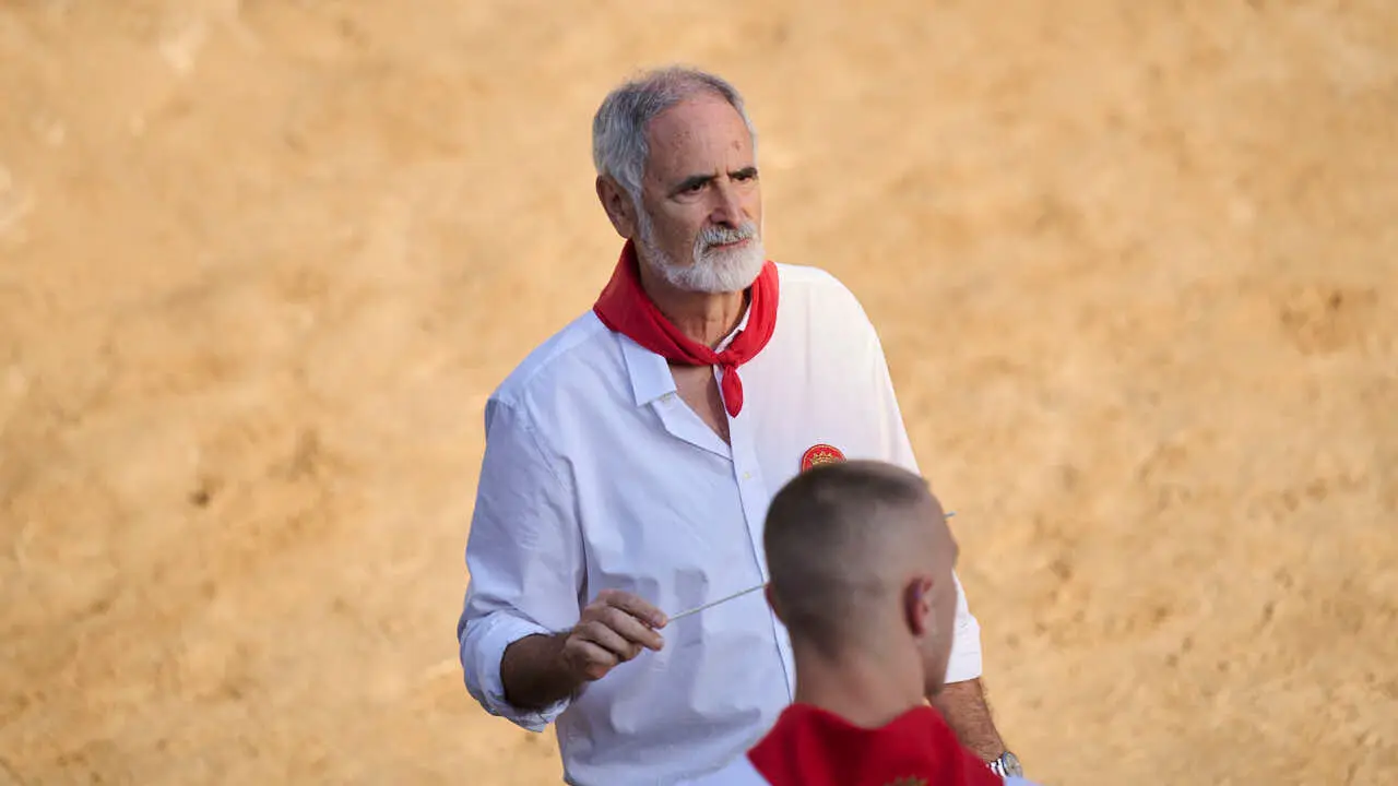 Segundo encierro del Pil&oacute;n de Falces 2026. PABLO LASAOSA