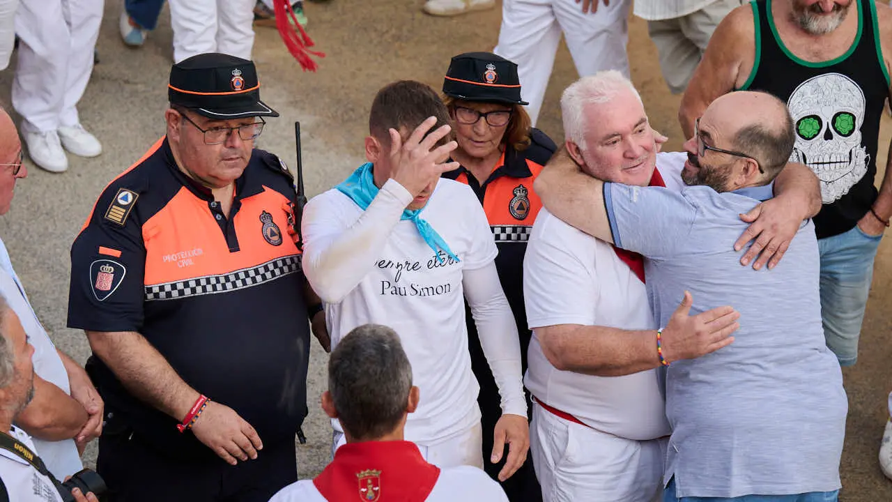Cuarto encierro del Pil&oacute;n de Falces 2026. PABLO LASAOSA