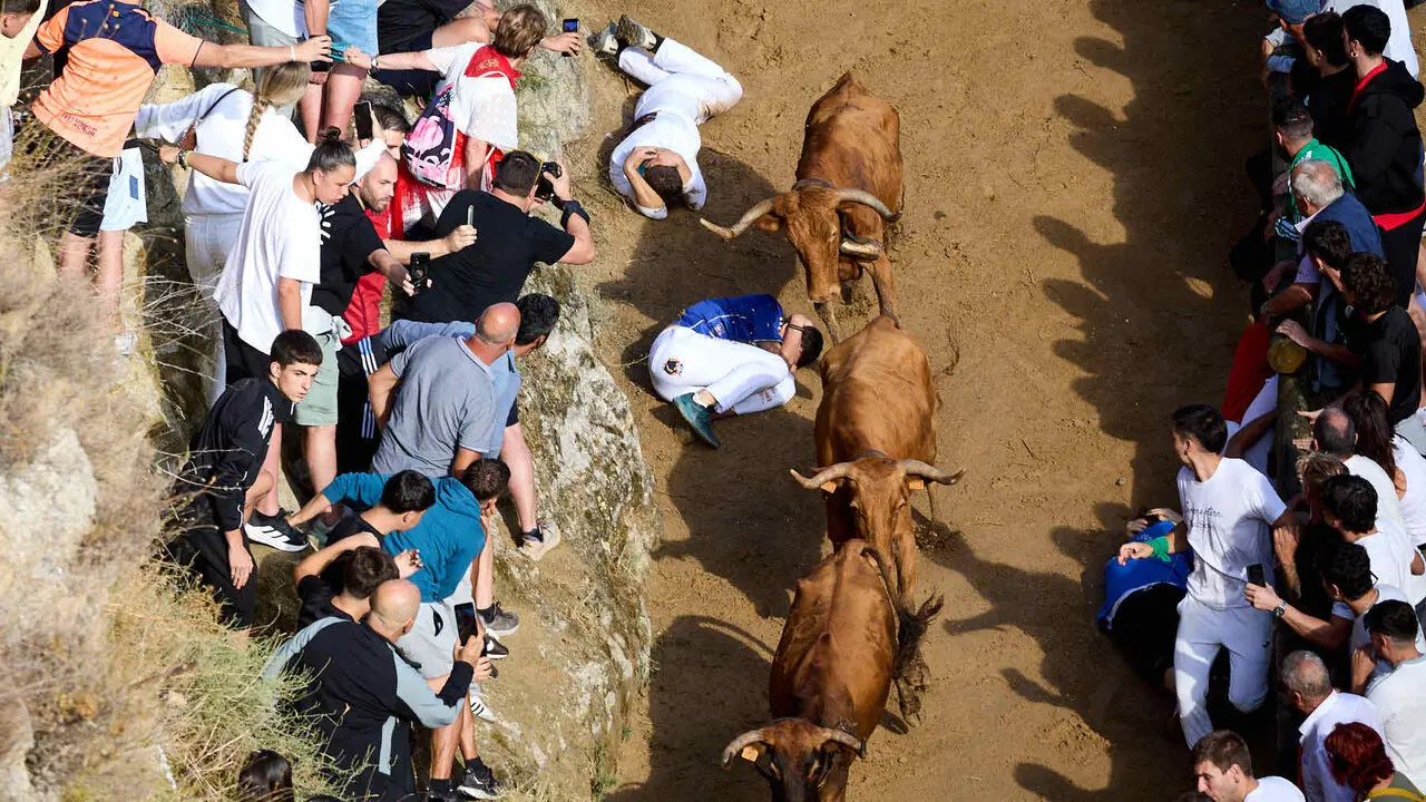Sexto encierro del Pil&oacute;n de Falces 2026. I&Ntilde;IGO ALZUGARAY