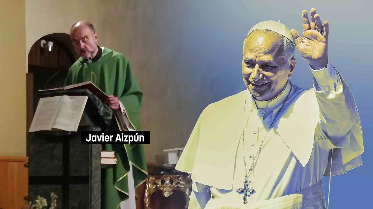 El p&aacute;rroco de Huarte, Javier Aizp&uacute;n.