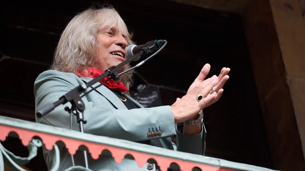 Actuaci&oacute;n de Jos&eacute; Merc&eacute; en el Balc&oacute;n del Ayuntamiento de Pamplona dentro de la XIII edici&oacute;n del Flamenco On Fire. I&Ntilde;IGO ALZUGARAY