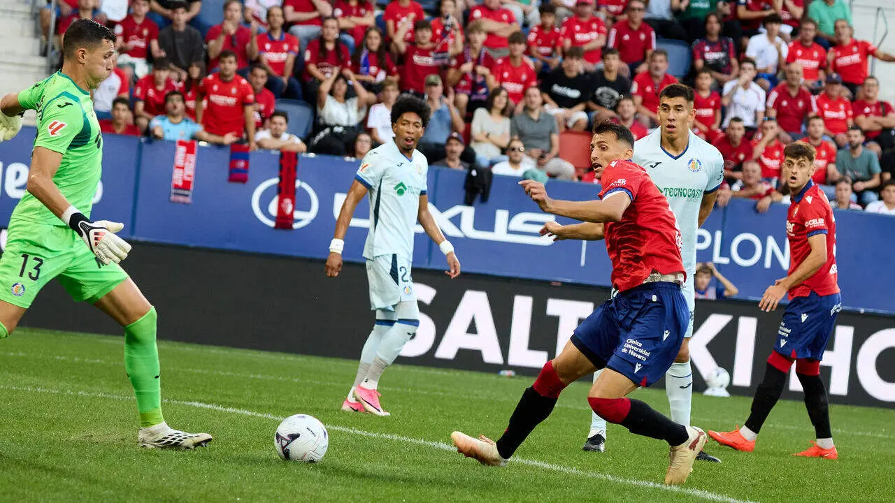 Partido de LaLiga EA Sports entre CA Osasuna y Getafe CF disputado en El Sadar en Pamplona. I&Ntilde;IGO ALZUGARAY