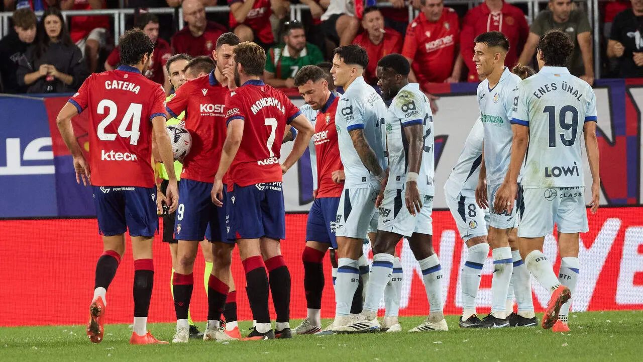 Partido de LaLiga EA Sports entre CA Osasuna y Getafe CF disputado en El Sadar en Pamplona. I&Ntilde;IGO ALZUGARAY
