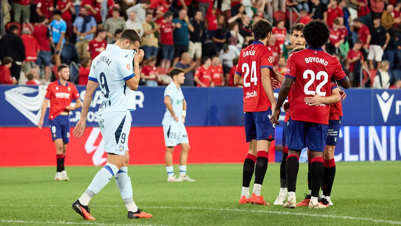 Partido de LaLiga EA Sports entre CA Osasuna y Getafe CF disputado en El Sadar en Pamplona. I&Ntilde;IGO ALZUGARAY