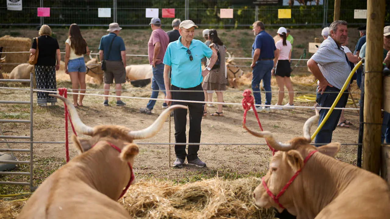 Feria ganadera &lsquo;Autentika&rsquo; en el Parque de la Runa de Pamplona. PABLO LASAOSA