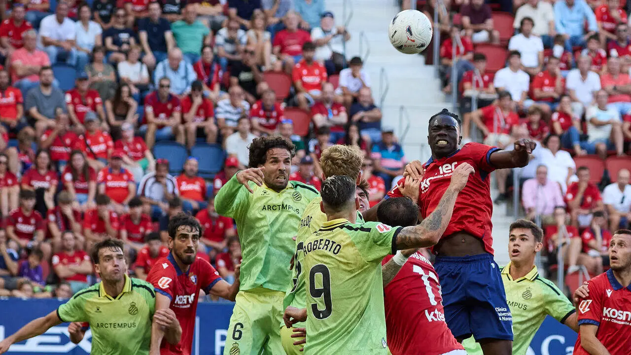 Partido de LaLiga EA Sports entre CA Osasuna y RCD Espanyol disputado en El Sadar en Pamplona. I&Ntilde;IGO ALZUGARAY