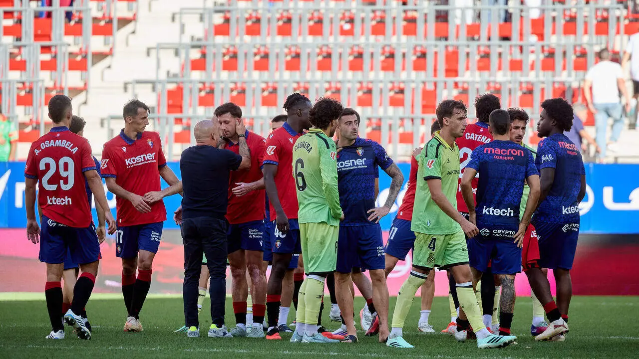 Partido de LaLiga EA Sports entre CA Osasuna y RCD Espanyol disputado en El Sadar en Pamplona. I&Ntilde;IGO ALZUGARAY