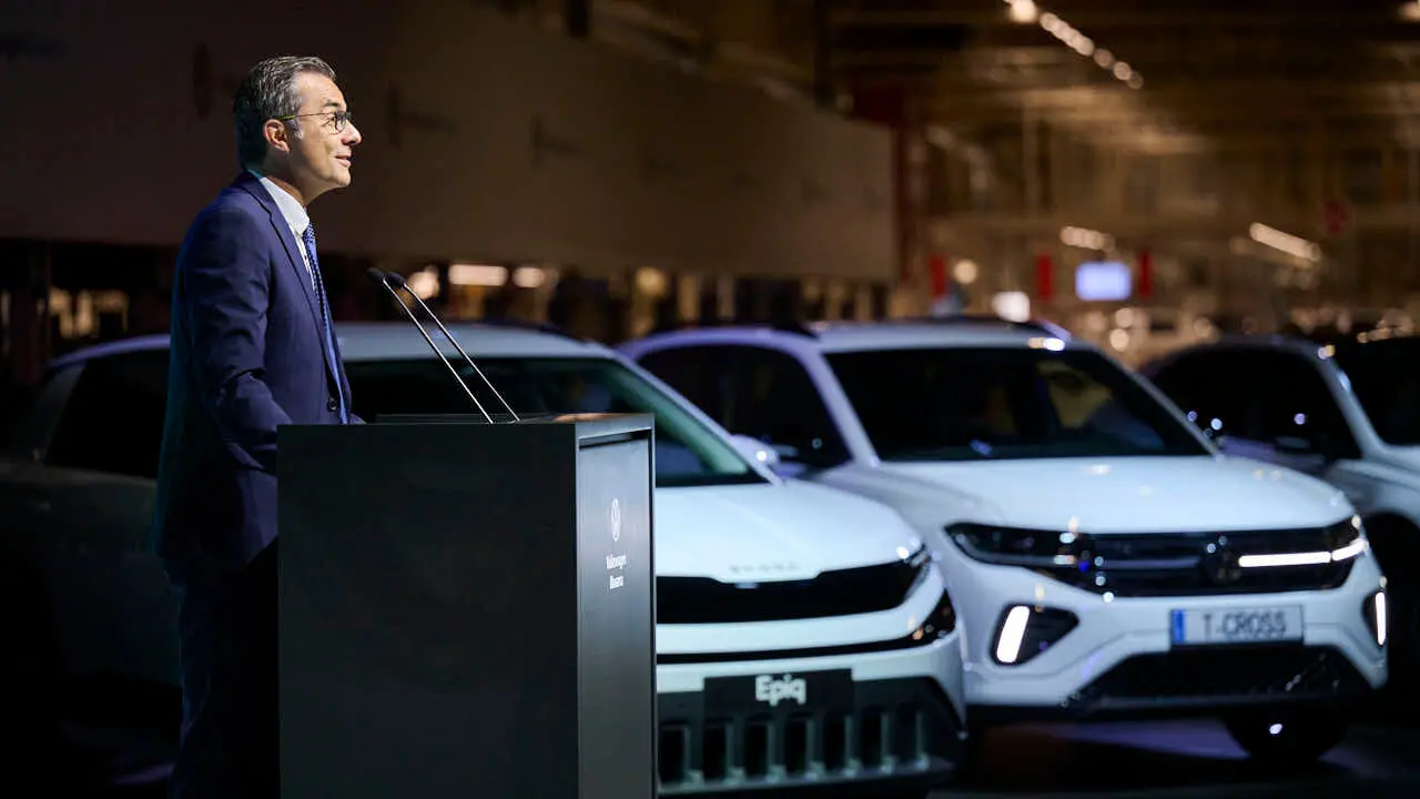Presentaci&oacute;n del inicio de la producci&oacute;n del Volkswagen ID. Cross en la planta de Pamplona. PABLO LASAOSA