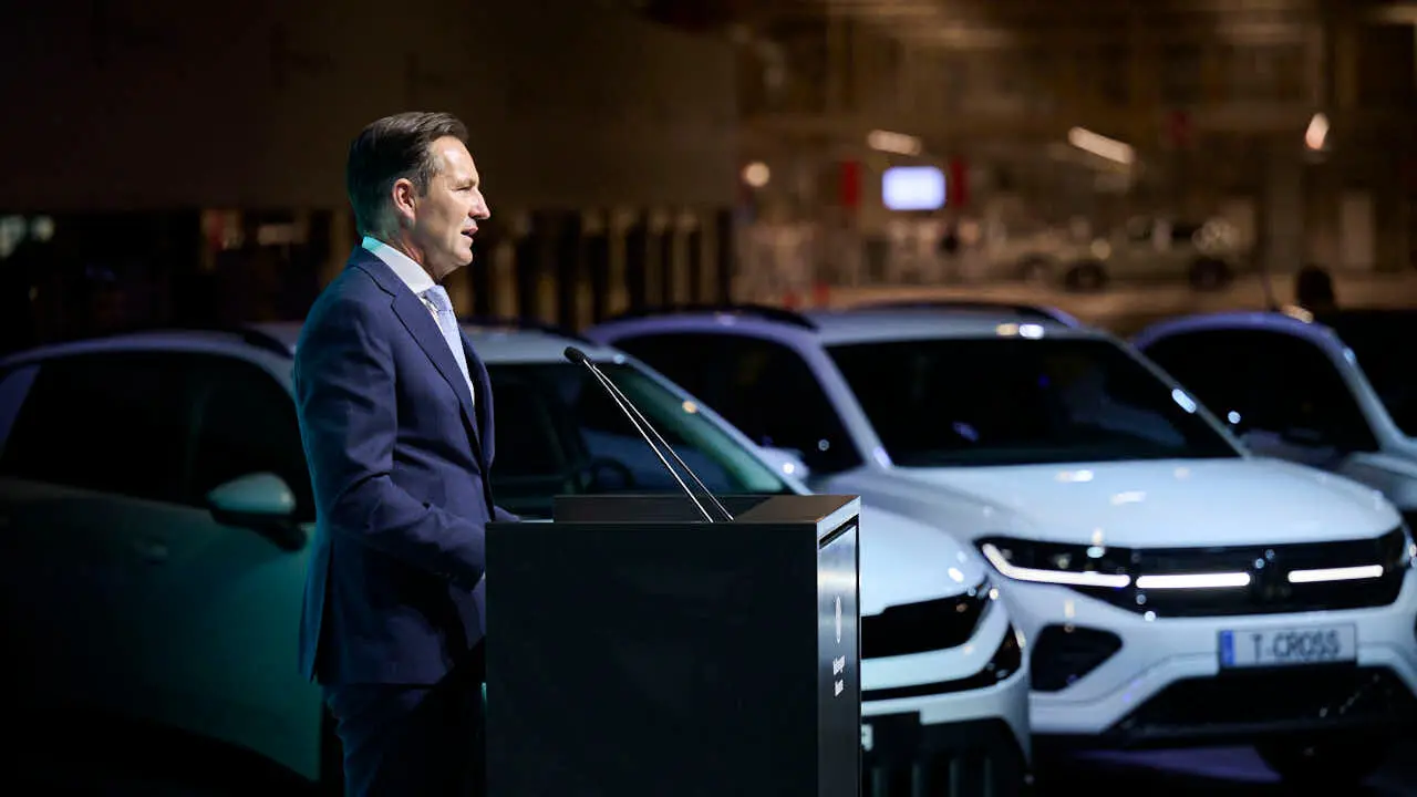 Presentaci&oacute;n del inicio de la producci&oacute;n del Volkswagen ID. Cross en la planta de Pamplona. PABLO LASAOSA