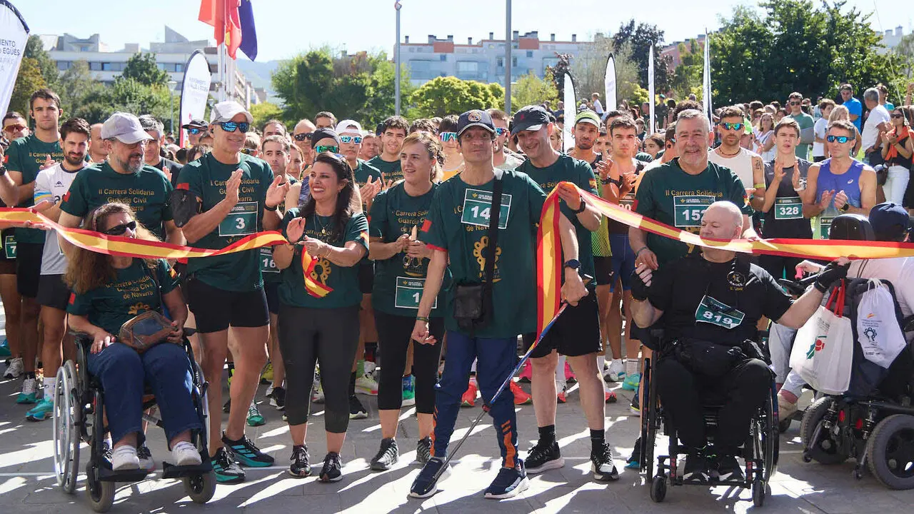 II Carrera Solidaria de la Guardia Civil de Navarra, a beneficio de Aspace, celebrada en Sarriguren. I&Ntilde;IGO ALZUGARAY