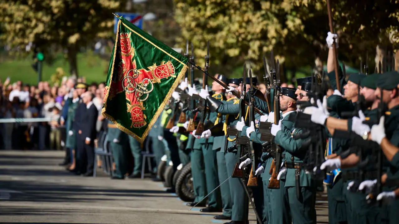 La Guardia Civil de Navarra celebra la festividad de su patrona la Virgen del Pilar. PABLO LASAOSA