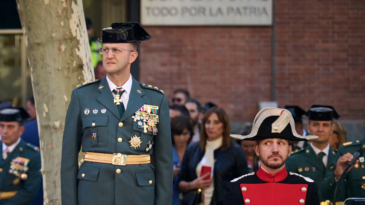 La Guardia Civil de Navarra celebra la festividad de su patrona la Virgen del Pilar. PABLO LASAOSA