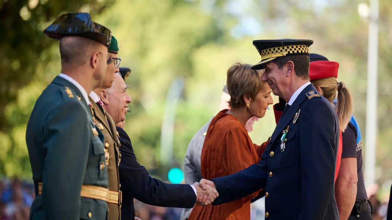 La Guardia Civil de Navarra celebra la festividad de su patrona la Virgen del Pilar. PABLO LASAOSA