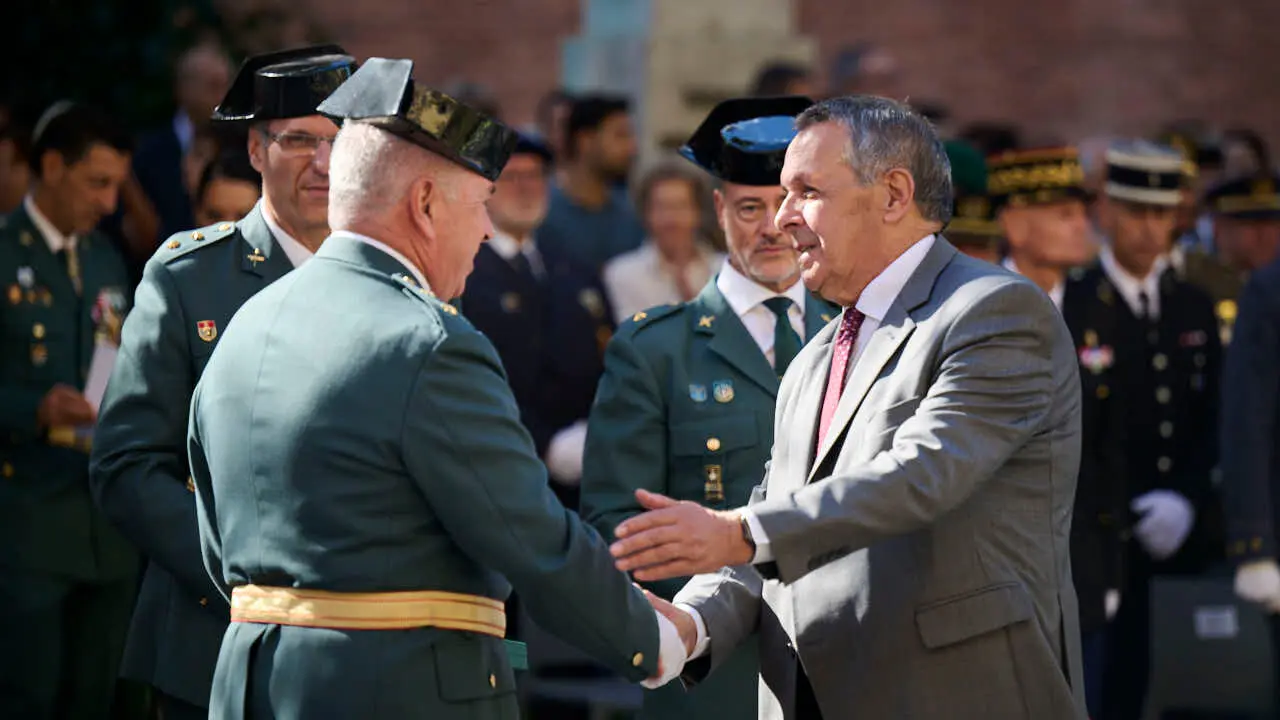 La Guardia Civil de Navarra celebra la festividad de su patrona la Virgen del Pilar. PABLO LASAOSA