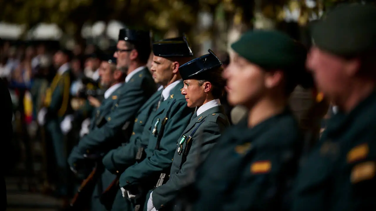 La Guardia Civil de Navarra celebra la festividad de su patrona la Virgen del Pilar. PABLO LASAOSA