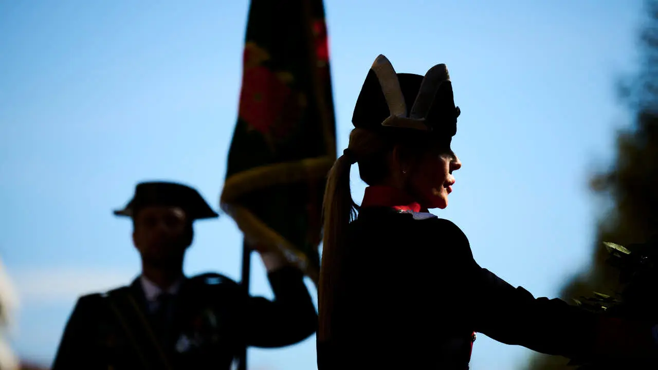 La Guardia Civil de Navarra celebra la festividad de su patrona la Virgen del Pilar. PABLO LASAOSA