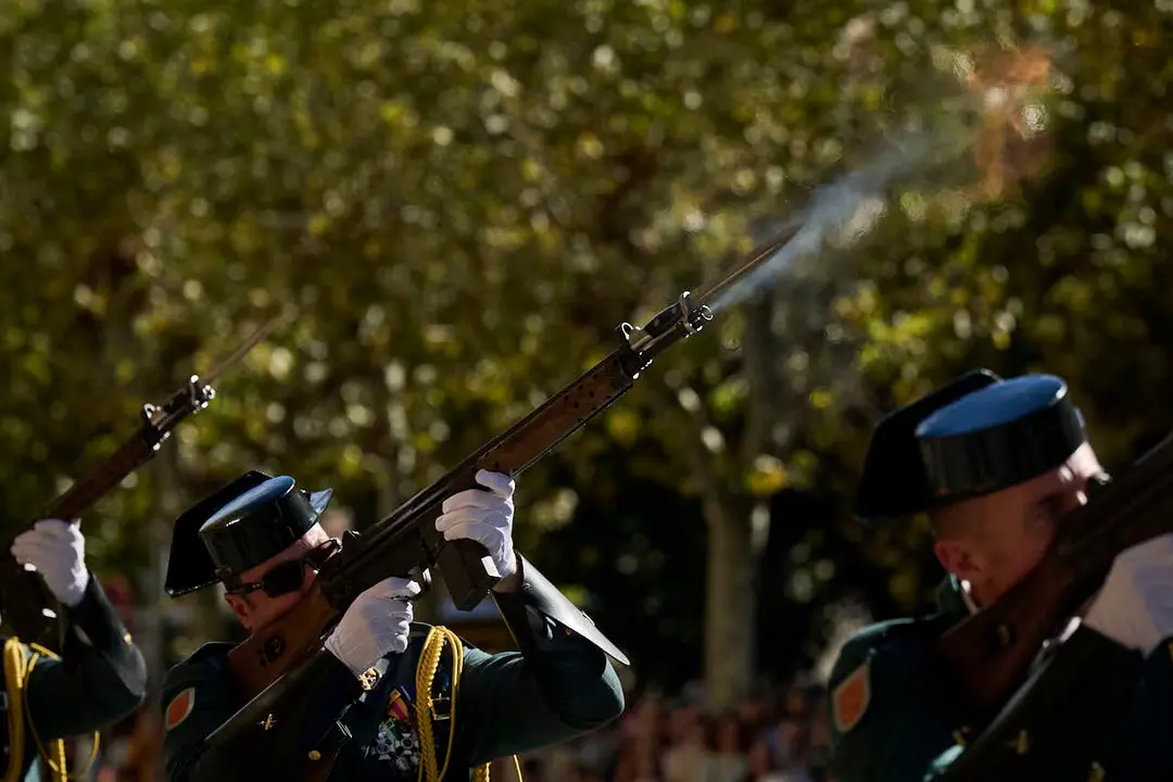 La Guardia Civil de Navarra celebra la festividad de su patrona la Virgen del Pilar. PABLO LASAOSA