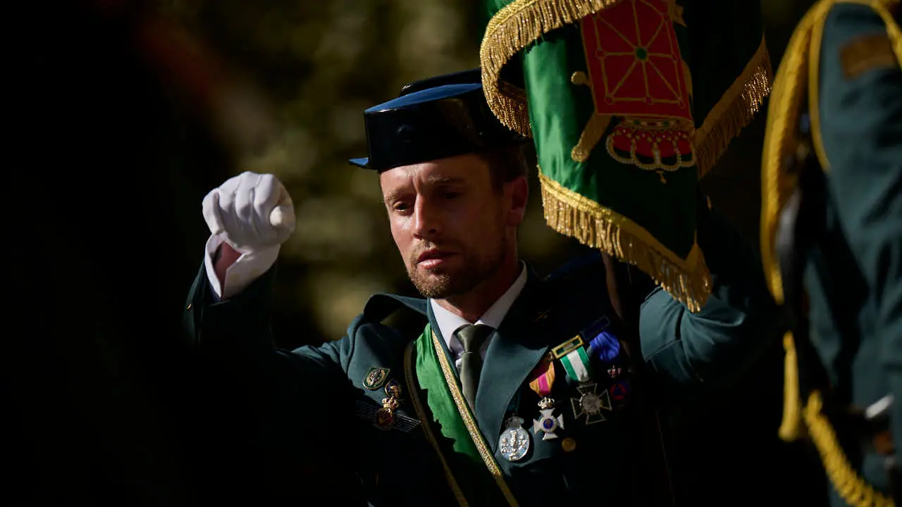 La Guardia Civil de Navarra celebra la festividad de su patrona la Virgen del Pilar. PABLO LASAOSA