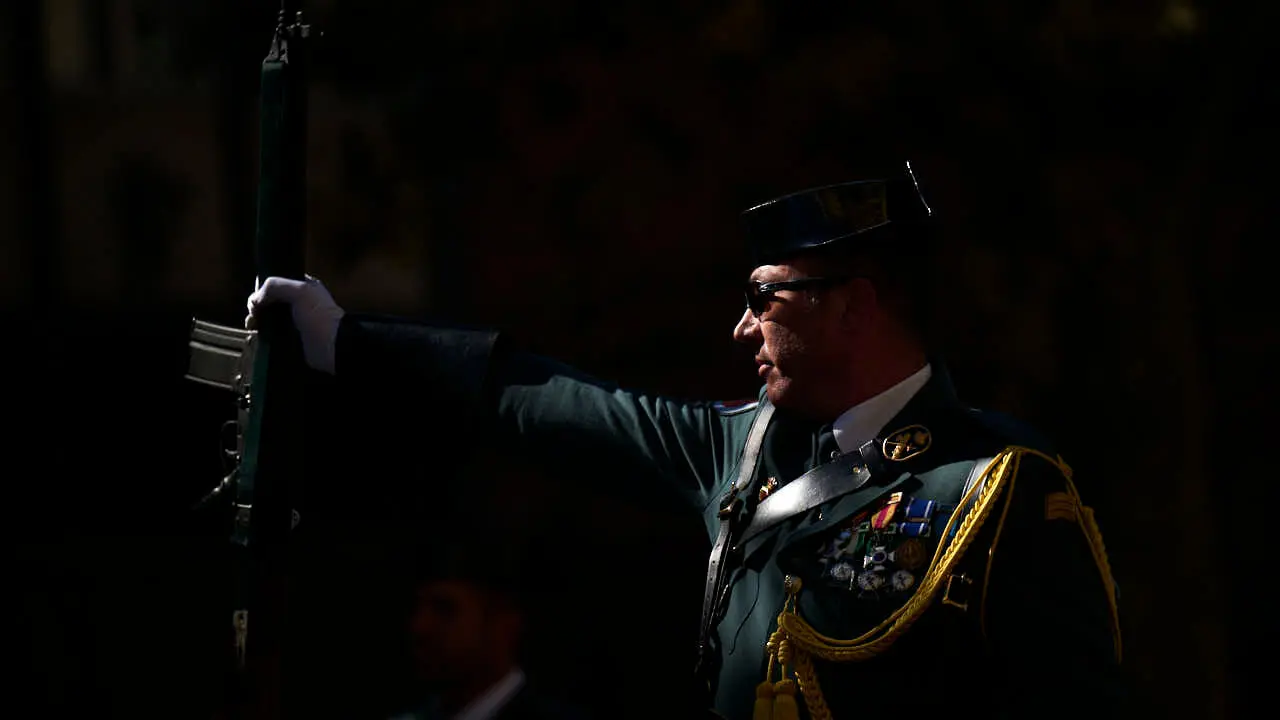 La Guardia Civil de Navarra celebra la festividad de su patrona la Virgen del Pilar. PABLO LASAOSA
