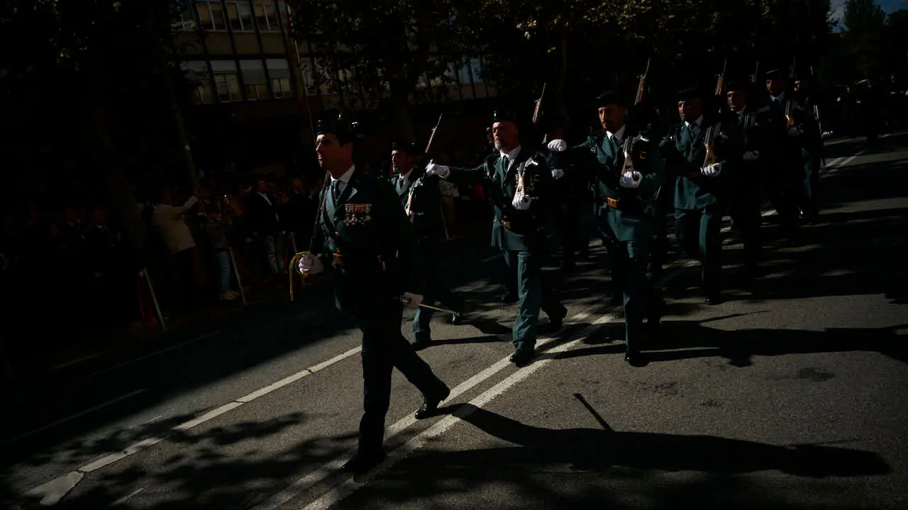 La Guardia Civil de Navarra celebra la festividad de su patrona la Virgen del Pilar. PABLO LASAOSA