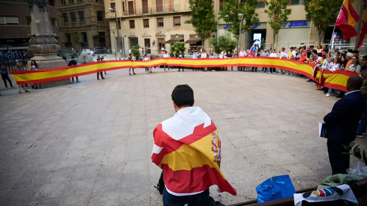 Concentraci&oacute;n convocada por Hispanos por Espa&ntilde;a, con motivo del D&iacute;a de la Hispanidad, para la "celebraci&oacute;n y agradecimiento a Espa&ntilde;a por una historia, una lengua y una cultura compartidas'. PABLO LASAOSA
