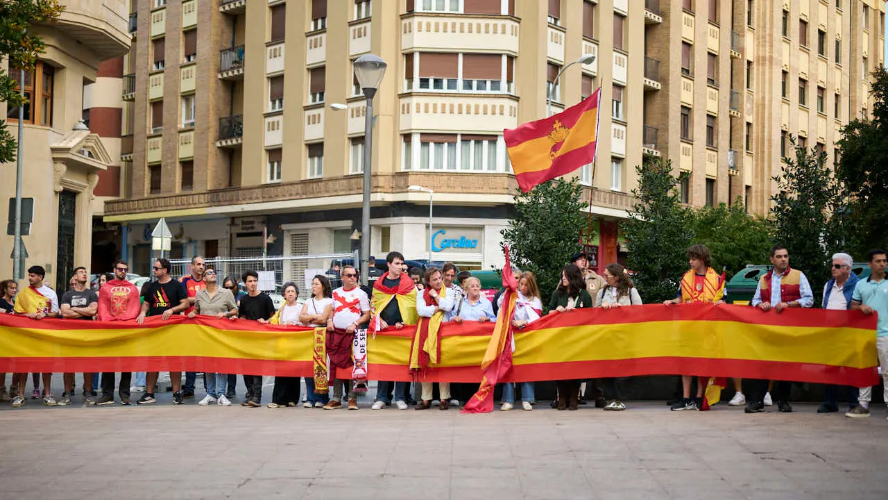Concentraci&oacute;n convocada por Hispanos por Espa&ntilde;a, con motivo del D&iacute;a de la Hispanidad, para la "celebraci&oacute;n y agradecimiento a Espa&ntilde;a por una historia, una lengua y una cultura compartidas'. PABLO LASAOSA