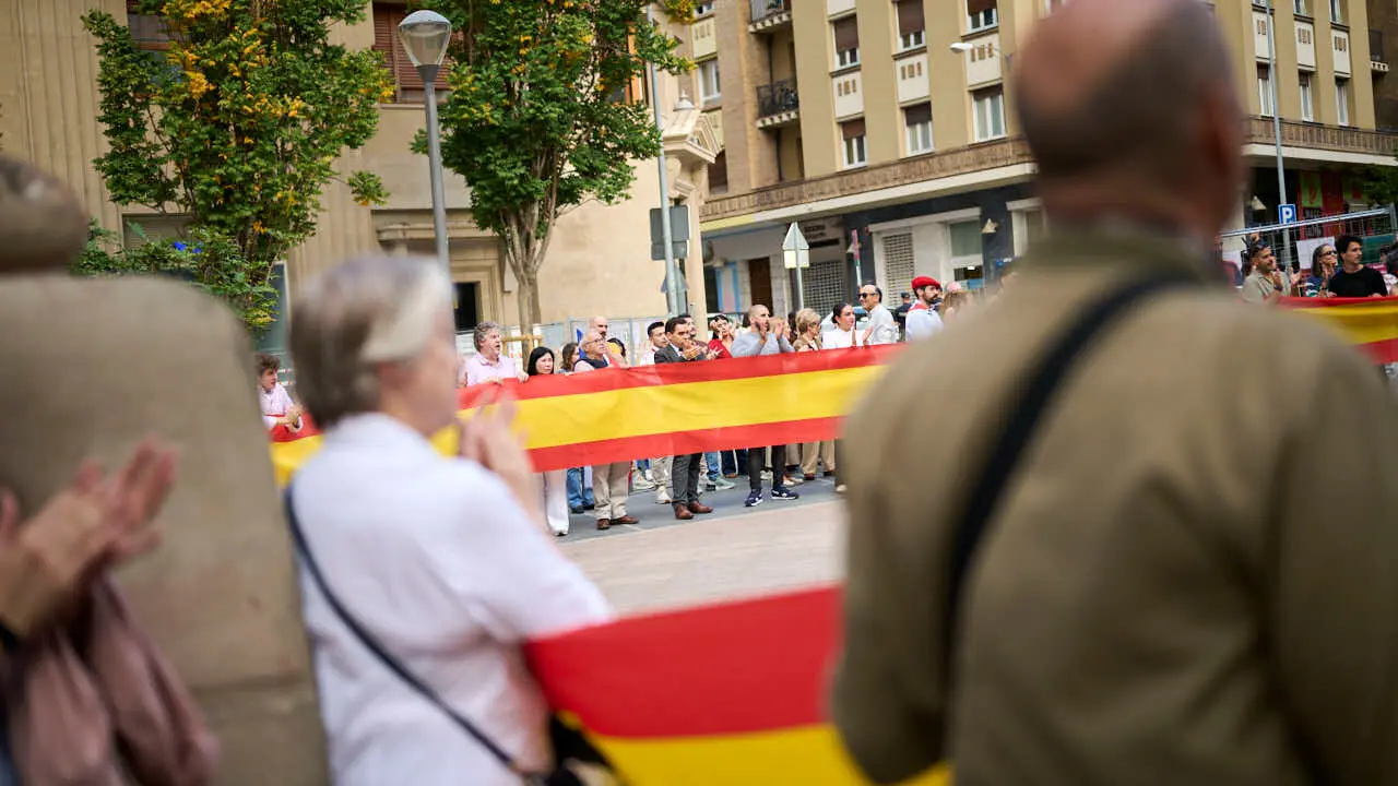 Concentraci&oacute;n convocada por Hispanos por Espa&ntilde;a, con motivo del D&iacute;a de la Hispanidad, para la "celebraci&oacute;n y agradecimiento a Espa&ntilde;a por una historia, una lengua y una cultura compartidas'. PABLO LASAOSA