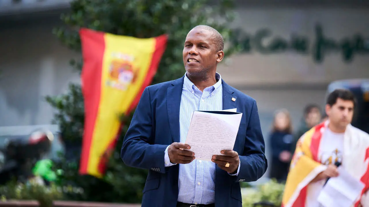 Concentraci&oacute;n convocada por Hispanos por Espa&ntilde;a, con motivo del D&iacute;a de la Hispanidad, para la "celebraci&oacute;n y agradecimiento a Espa&ntilde;a por una historia, una lengua y una cultura compartidas'. PABLO LASAOSA