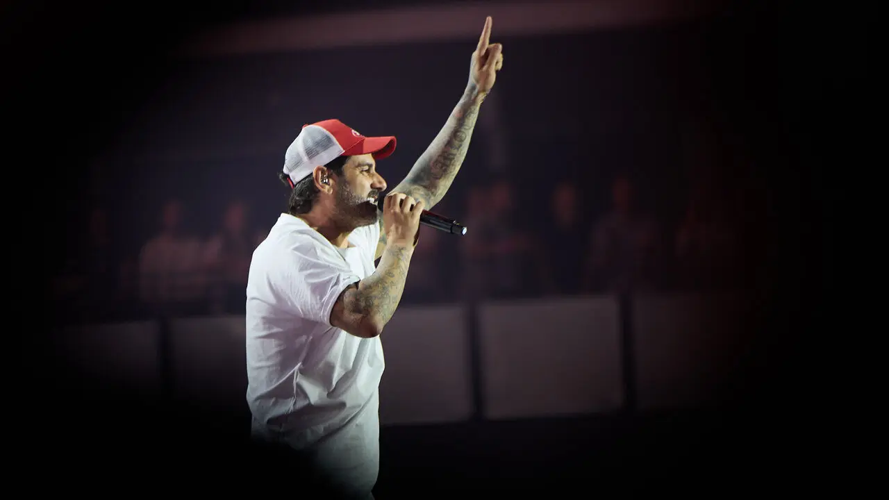 Concierto de Melendi en el pabell&oacute;n Navarra Arena dentro de su gira Pop Rock Tour. I&Ntilde;IGO ALZUGARAY