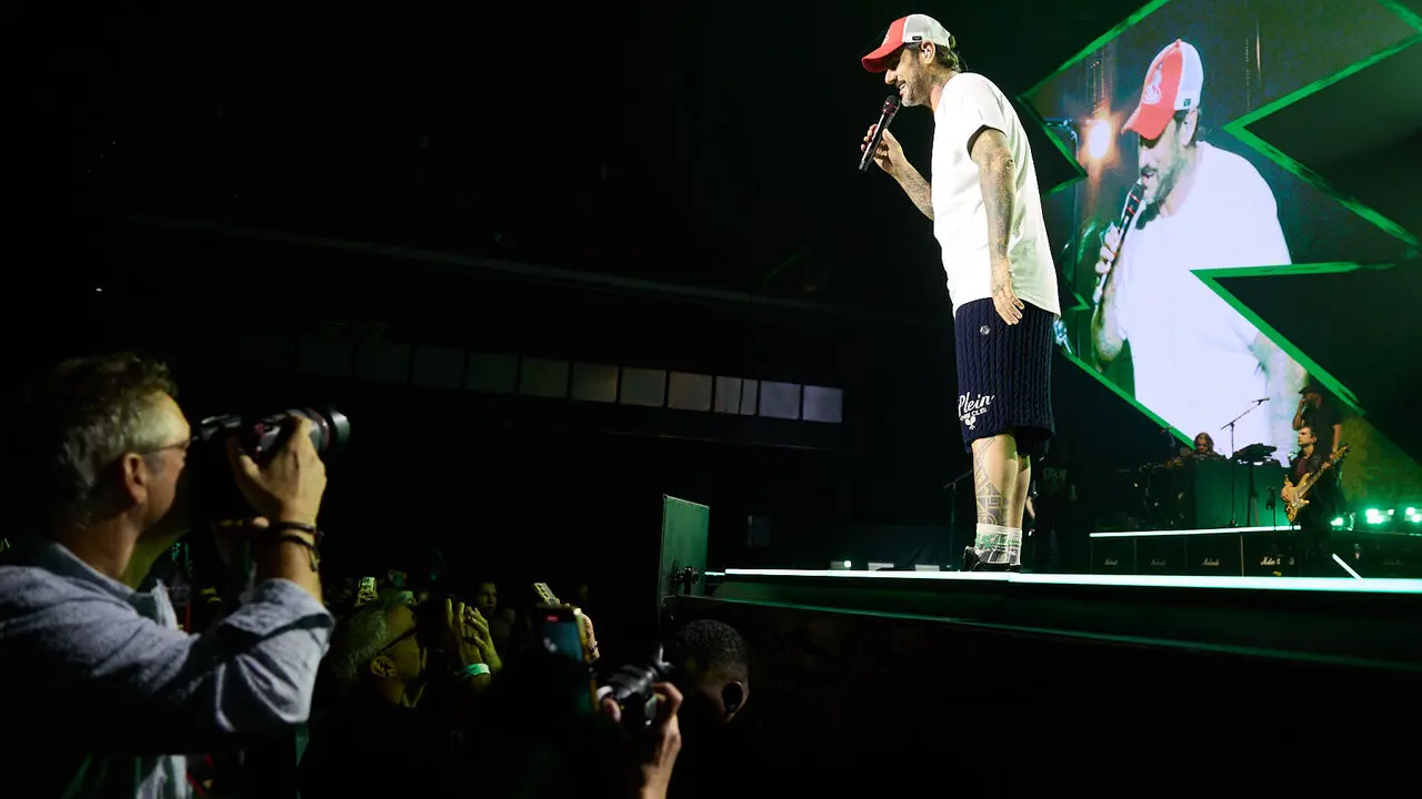 Concierto de Melendi en el pabell&oacute;n Navarra Arena dentro de su gira Pop Rock Tour. I&Ntilde;IGO ALZUGARAY