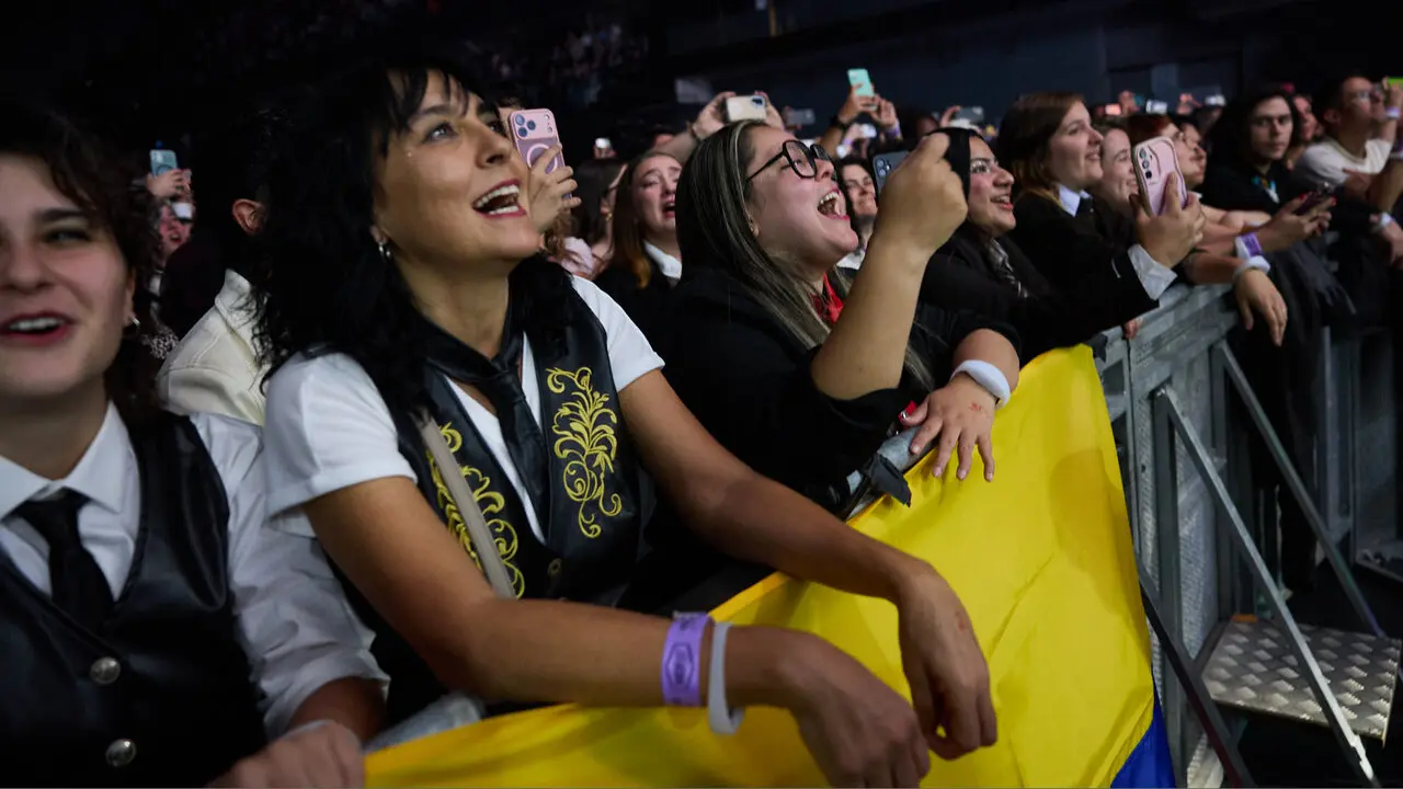 Concierto de Morat en el pabell&oacute;n Navarra Arena dentro de su gira Ya es ma&ntilde;ana Tour. I&Ntilde;IGO ALZUGARAY