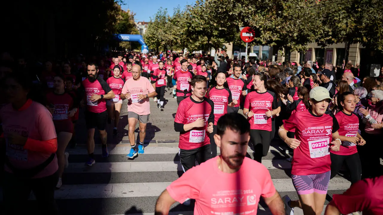XV Carrera solidaria contra el c&aacute;ncer de mama organizada por Saray. PABLO LASAOSA