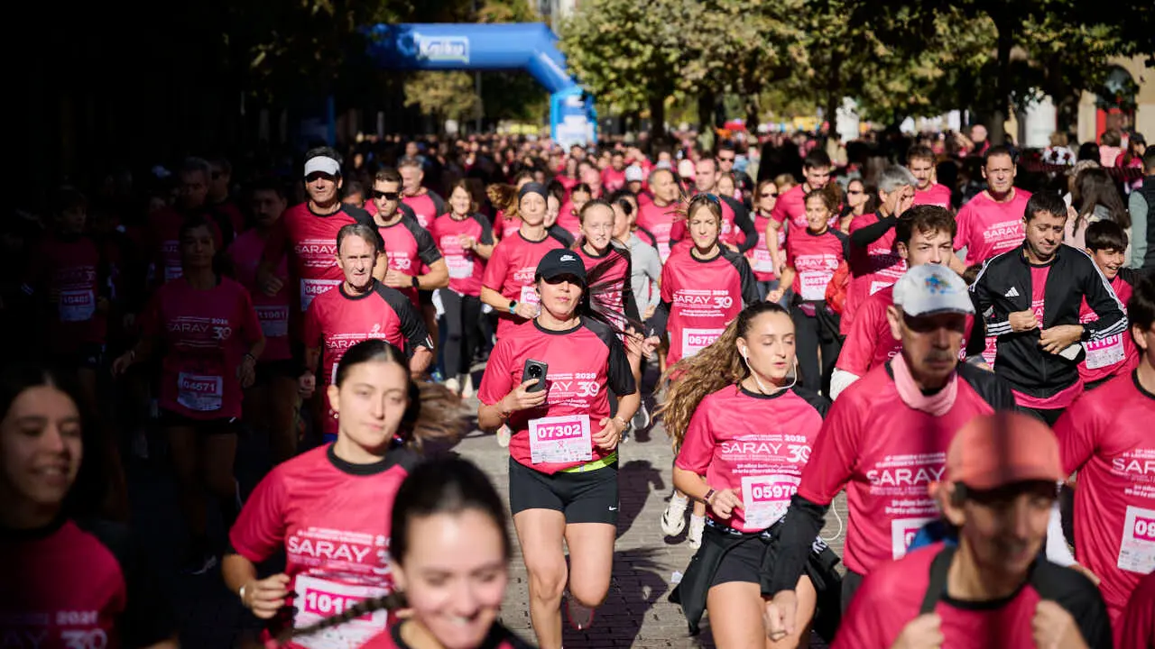 XV Carrera solidaria contra el c&aacute;ncer de mama organizada por Saray. PABLO LASAOSA