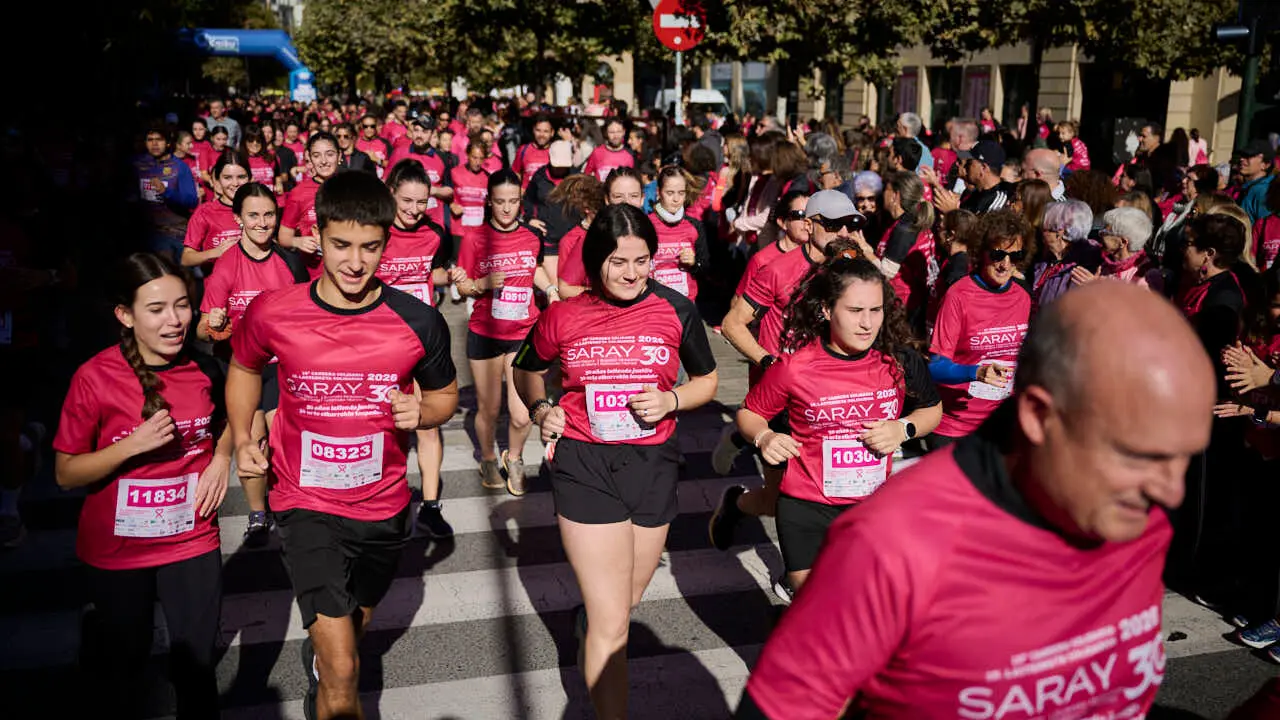 XV Carrera solidaria contra el c&aacute;ncer de mama organizada por Saray. PABLO LASAOSA