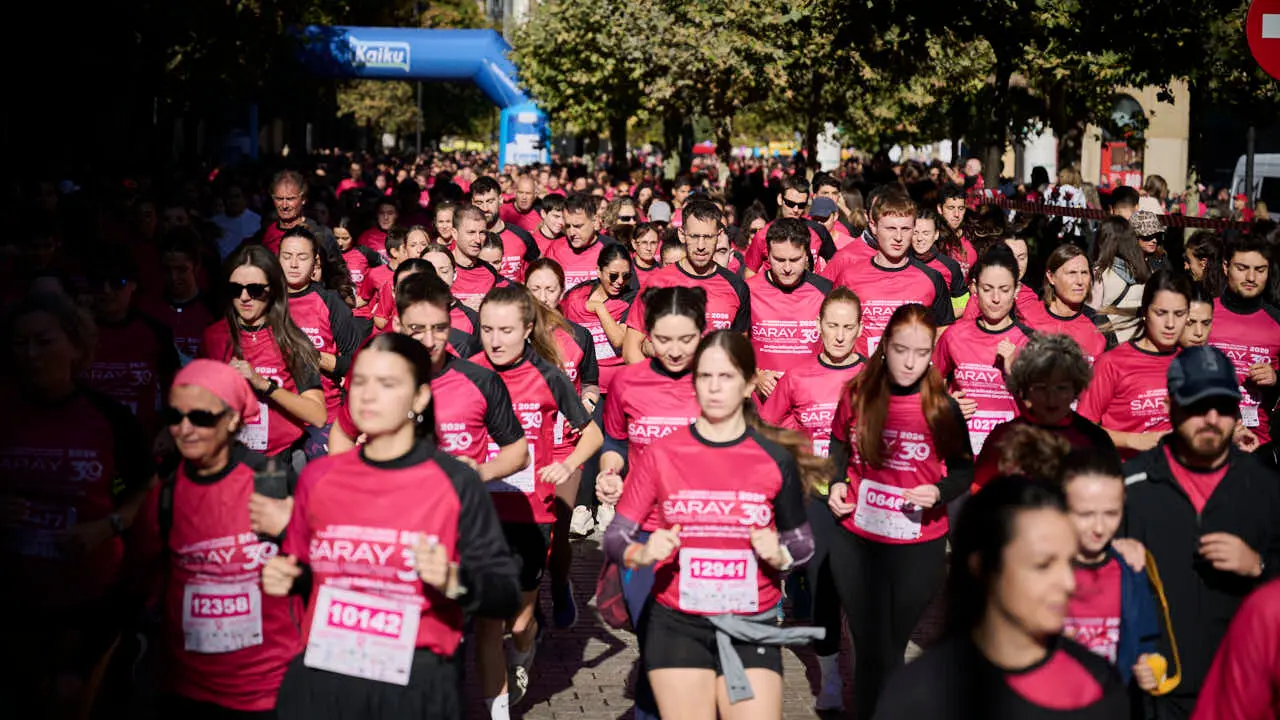 XV Carrera solidaria contra el c&aacute;ncer de mama organizada por Saray. PABLO LASAOSA