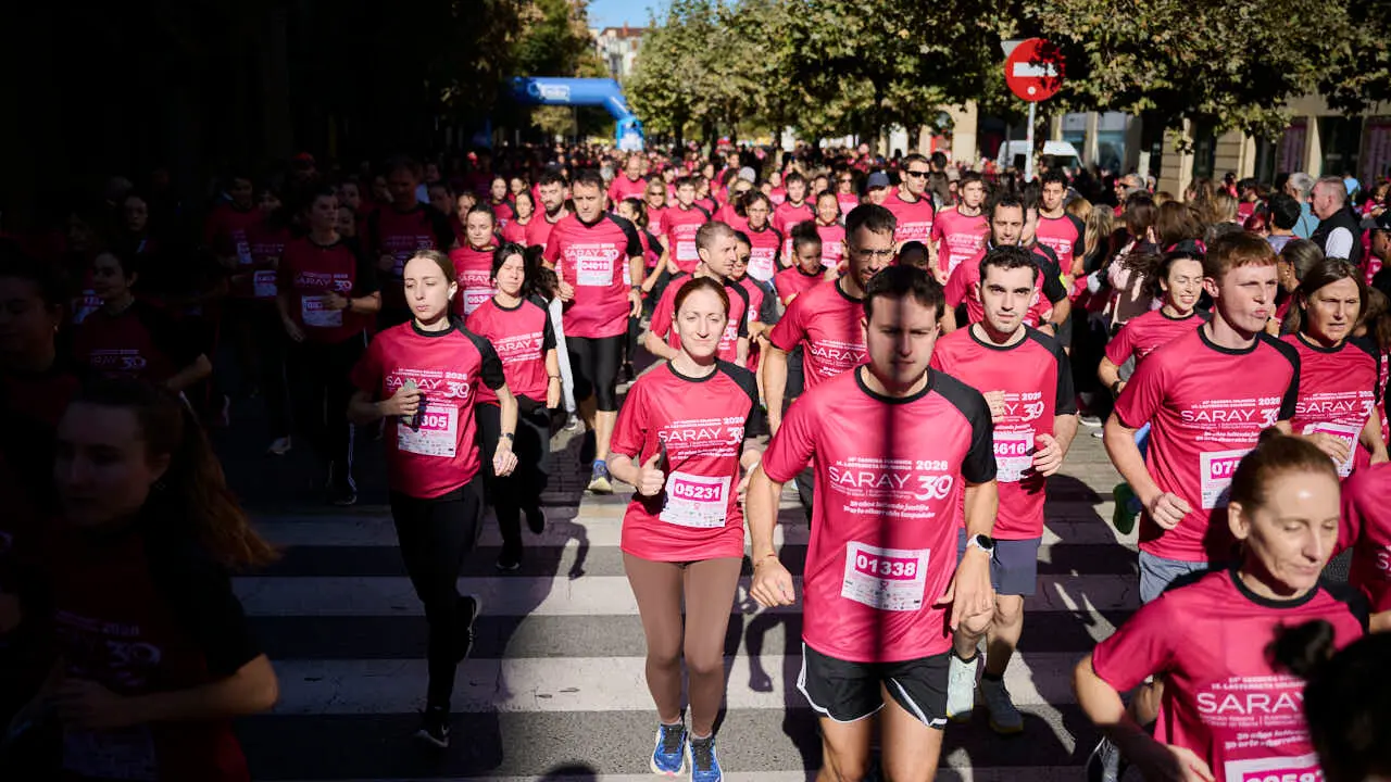 XV Carrera solidaria contra el c&aacute;ncer de mama organizada por Saray. PABLO LASAOSA