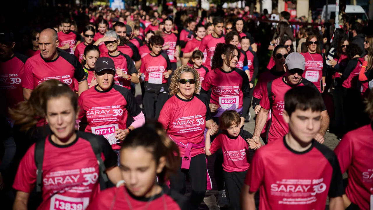 XV Carrera solidaria contra el c&aacute;ncer de mama organizada por Saray. PABLO LASAOSA