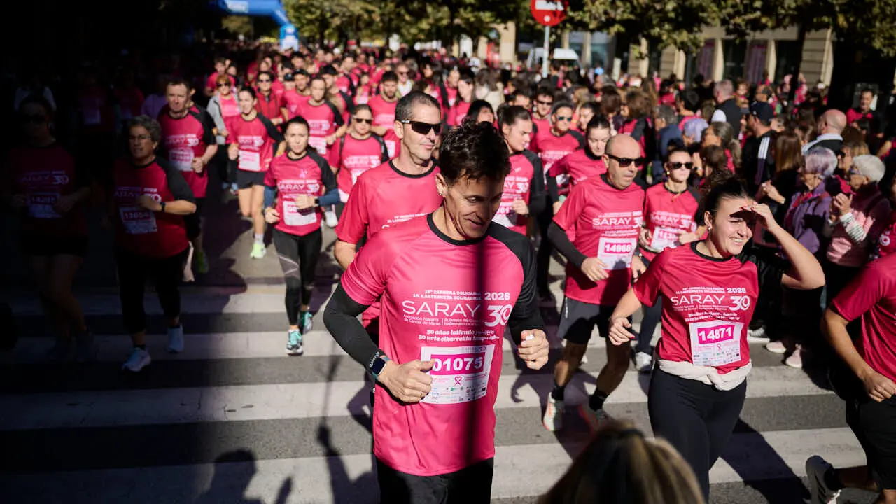 XV Carrera solidaria contra el c&aacute;ncer de mama organizada por Saray. PABLO LASAOSA